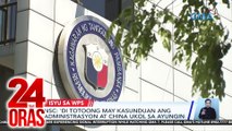 24 Oras Part 2: NSC: 'Di totoong may kasunduan ang administrasyon at China sa Ayungin; panalo ng Pilipinas sa iba't ibang sports; inireklamong body search sa bilibid, atbp.