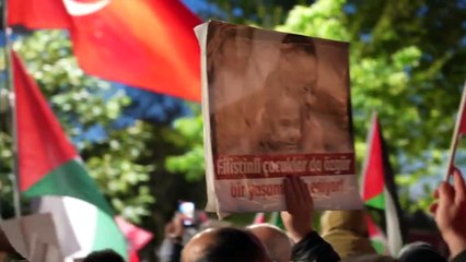 Fatih’te on binlerce kişi Filistin için yürüdü