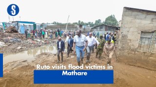 Ruto visits flood victims in Mathare