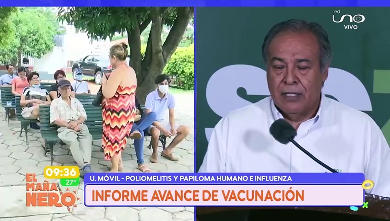 Informe avance de vacunación