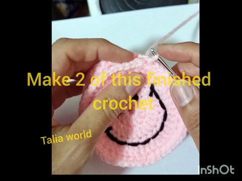 Crochet emoji Smiley face keychain tutorial | Easy Crochet tutorial #howto