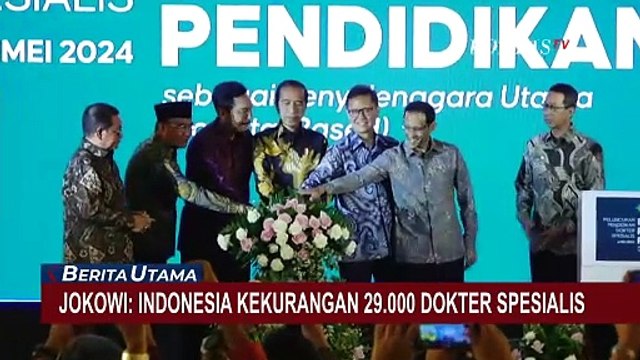 Presiden Jokowi Sebut Indonesia Kekurangan 29.000 Dokter Spesialis