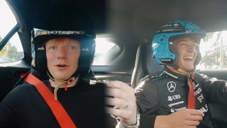 Ed Sheeran flabbergasted as George Russell takes him for 150mph spin on Miami GP track