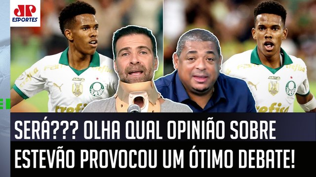 VAI DAR POLÊMICA, mas EU FALO: pra mim, o Estevão... OLHA esse DEBATE sobre a JOIA do Palmeiras!