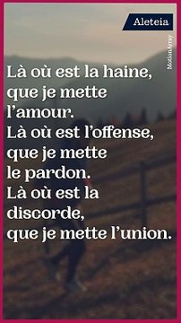 Prière de saint François d'Assise pour la paix