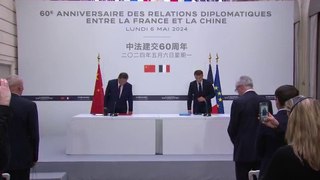 Suivez en direct les déclarations à la presse d'Emmanuel Macron et Xi Jinping