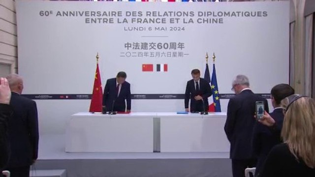 Suivez en direct les déclarations à la presse d'Emmanuel Macron et Xi Jinping