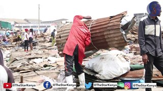 Mukuru Kwa Reuben residents watch as houses get demolished