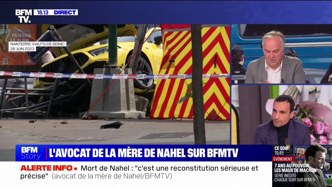 Reconstitution de la mort de Nahel: "Vu que les versions divergent, on a été obligé de reproduire chaque version", affirme maître Nabil Boudi