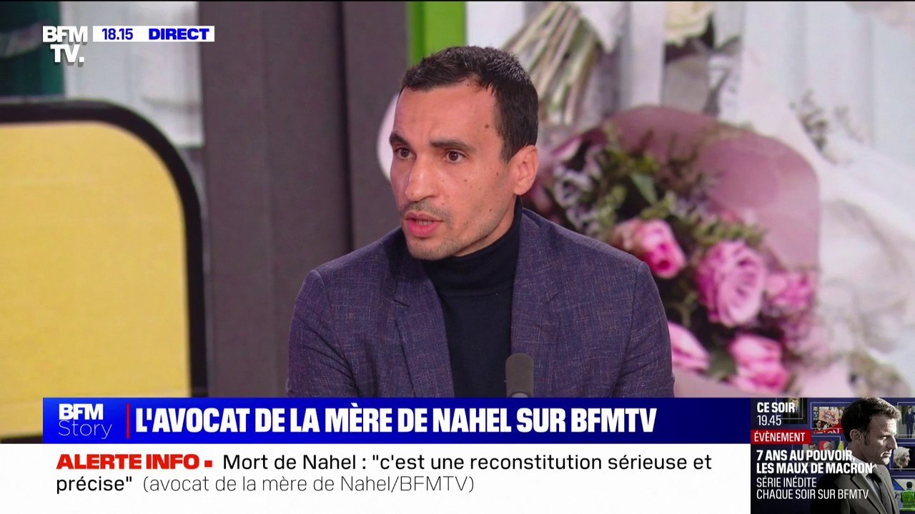 Reconstitution de la mort de Nahel: "Avant le tir, je vois une scène de violence particulièrement intense" de la part des policiers, affirme maître Nabil Boudi