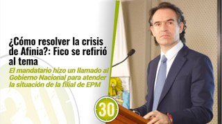 Cómo superar la crisis de Afinia Alcalde Fico Gutiérrez hace llamado al Gobierno Nacional