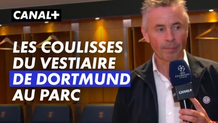 Dans les coulisses du vestiaire de Dortmund au Parc...