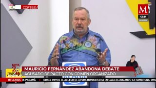 Mauricio Fernández abandona debate por acusaciones de Lorenia Canavati en Nuevo León