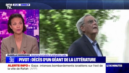 Mort de Bernard Pivot: "Il était gourmand des mots, gourmand de la vie, gourmand du foot, gourmand des hommes et des femmes qu'il pouvait interviewer", se remémore la journaliste Isabelle Giordano