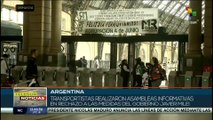 Transportistas argentinos protestan contra Ley Ómnibus