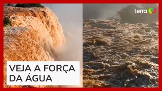 Vazão das Cataratas do Iguaçu aumenta em três vezes acima do normal; veja vídeo