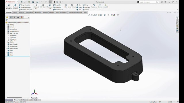 Solidworks tutorial Steam Engine - Part 1 - BoxBed