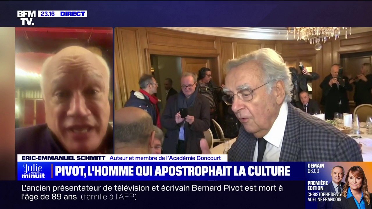 Mort de Bernard Pivot: "Il avait un pouvoir assez incroyable de prescripteur", pour Éric-Emmanuel Schmitt