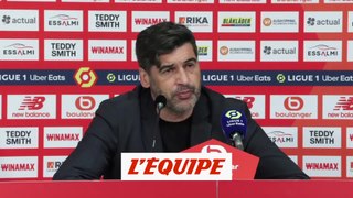 Fonseca : « J'assume la responsabilité des changements et du résultat » - Foot - L1 - Lille