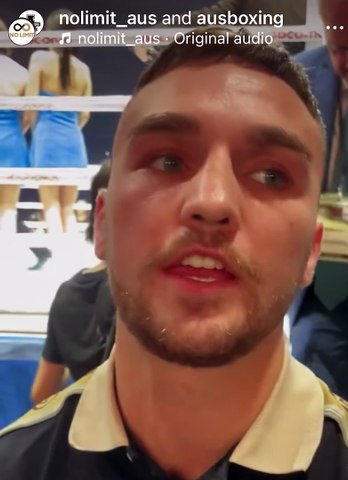 Albion Park's Sam Goodman, in Tokyo, reacts to Japanese star Naoya Inoue's call-out on Monday night. Video: No Limit Boxing