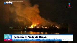 Se registra fuerte incendio en Valle de Bravo