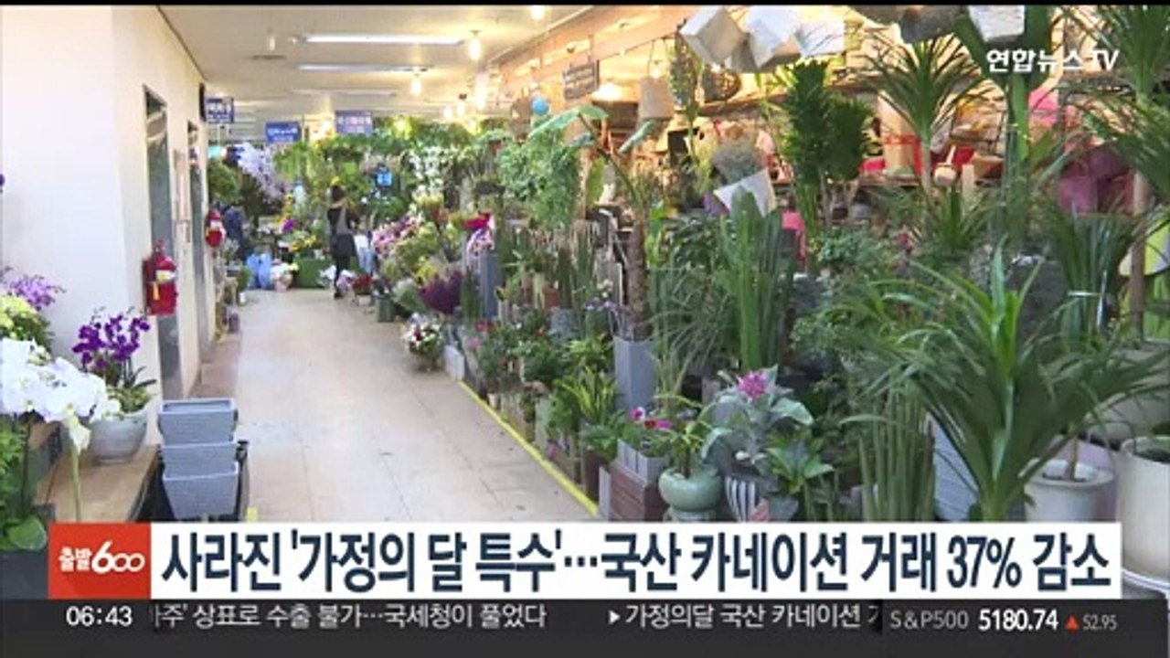 사라진 '가정의달 특수'…국산 카네이션 거래 37% 감소