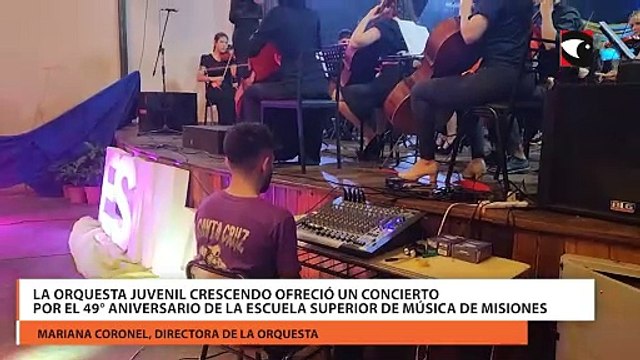 La Orquesta Juvenil Crescendo ofreció un concierto por el 49° Aniversario de la Escuela Superior de Música de Misiones