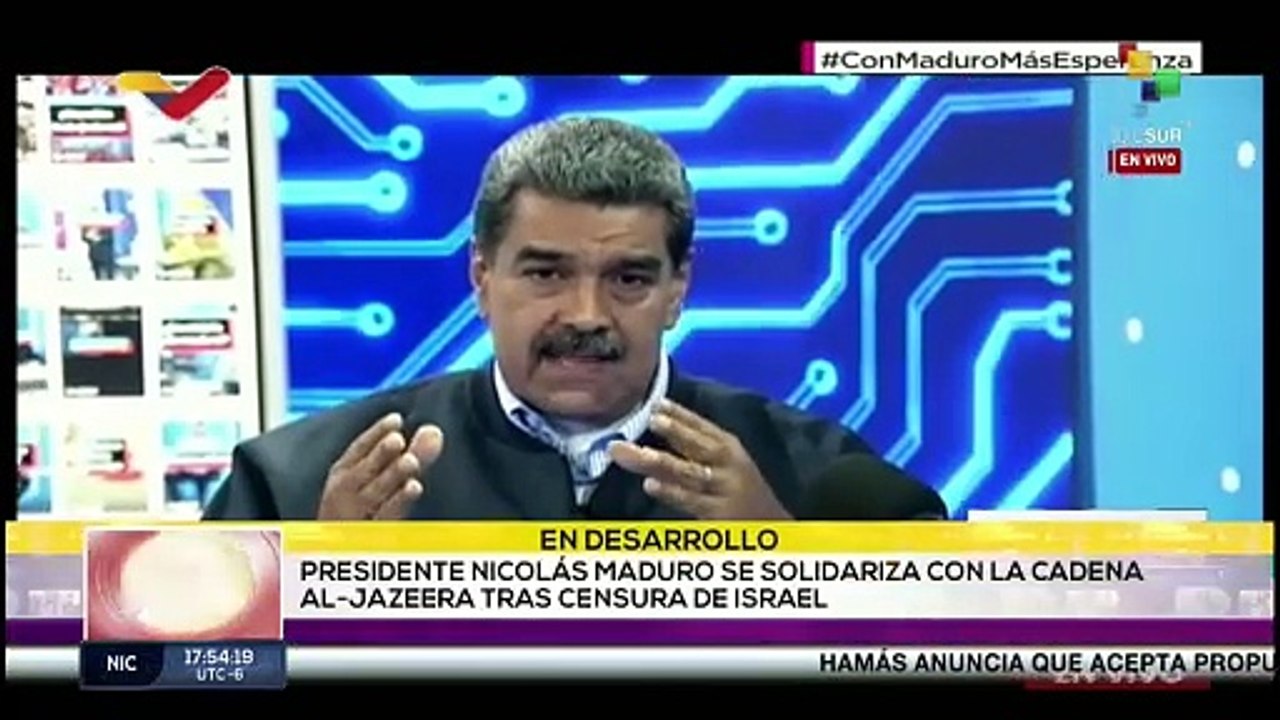 Presidente de Venezuela se solidariza con la cadena Al Jazeera tras censura de Israel