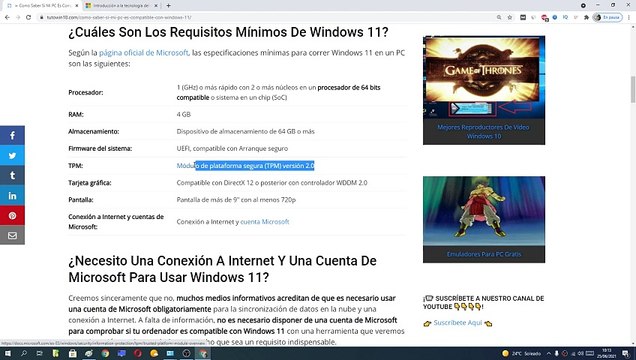 Como SABER SI MI PC ES COMPATIBLE con WINDOWS 11 FÁCIL y RÁPIDO