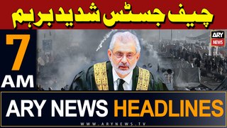 ARY News 7 AM Headlines 7th May 2024 | Faizabad Dharna Case - CJP Qazi Faez Isa Strict Remarks