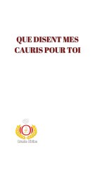 QUE DISENT MES CAURIS POUR TOI  L'AMOUR FORT 