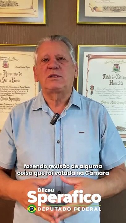 Posição do Deputado Federal Sperafico sobre a ingerência do Ministro Zanim do STF no Legislativo