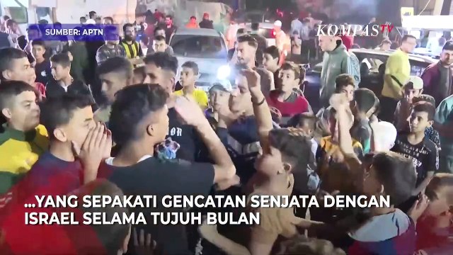 Momen Warga Palestina Gembira Usai Hamas Sepakat Gencatan Senjata dengan Israel