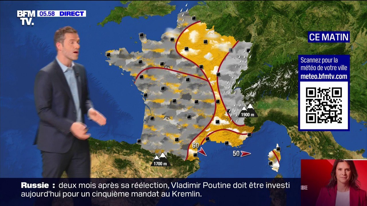 Les conditions météo s'améliorent mais des averses sont à prévoir notamment, dans le sud du pays et dans les régions du centre