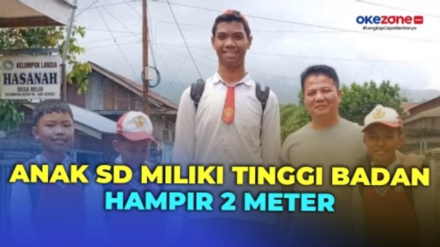Viral, Anak Kelas 6 SD di Jambi Miliki Tinggi Badan Hampir 2 Meter