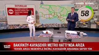 Bakırköy-Kayaşehir Metro Hattı'nda teknik arıza