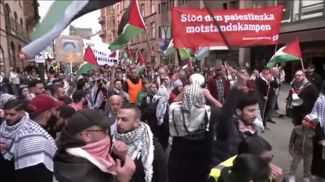 Cien mil personas colapsan las calles de Malmö en apoyo al pueblo palestino