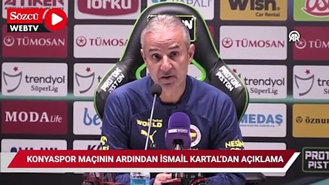 Konyaspor - Fenerbahçe maçının ardından İsmail Kartal'dan açıklama