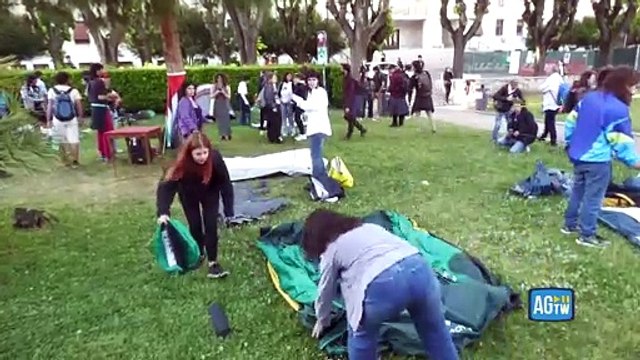 Roma: tornano le tende alla Sapienza per manifestare per Gaza: «L'intifada degli studenti»