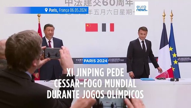 Macron e Xi Jinping pedem trégua global durante os Jogos Olímpicos de Paris