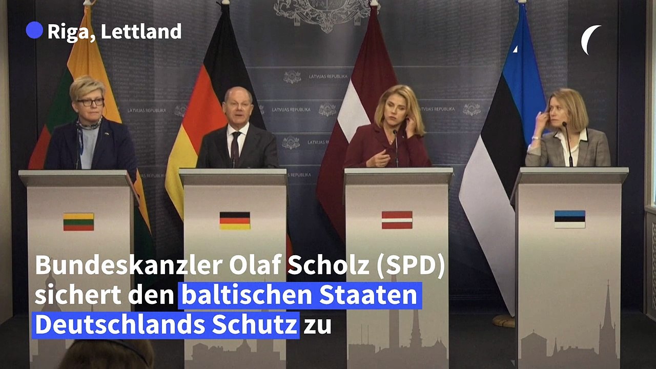 Scholz in Lettland: 'Kontinuierlich mehr Waffen für Europa'