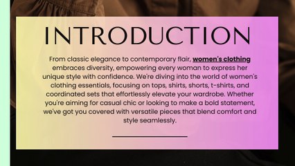 Stylish Staples A Guide to Women's Clothing Essentials