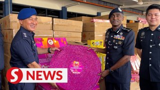 Fireworks worth over RM800,000 seized in raid at warehouse