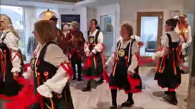 Sompting Village Morris dancing at Tarring Manor in Worthing to celebrate May Day
