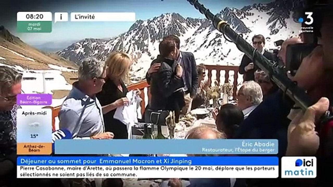 Visite du président chinois dans les Hautes-Pyrénées : Xi Jinping déjeune au Tourmalet, moment "inédit" pour le restaurateur Éric Abadie