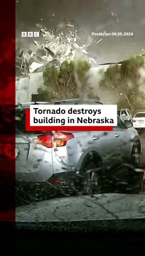The Tornado destorys building in Nebraska struck in Lincoln, Nebraska, on 26 April. Local media say there were dozens of workers still inside the building, but all survival