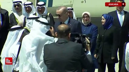Kuveyt Emiri Sabah Ankara'da: Cumhurbaşkanı Erdoğan karşıladı