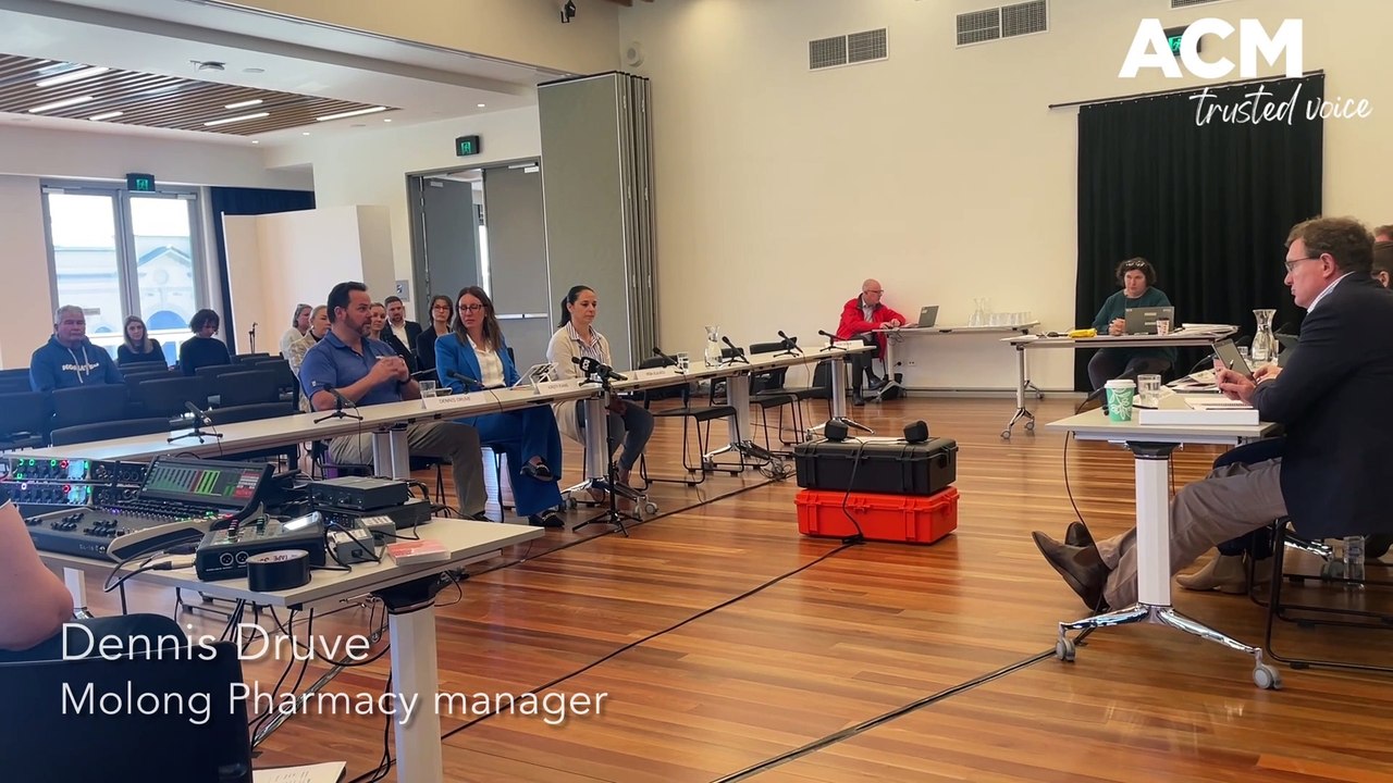 Public hearing in Molong regarding insurer responses toward major flood claims from 2022.