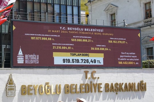 Beyoğlu Belediyesi’nin önceki dönemden kalan borçları açıklandı