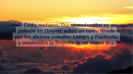 Eos, la diosa griega de la aurora 🌅